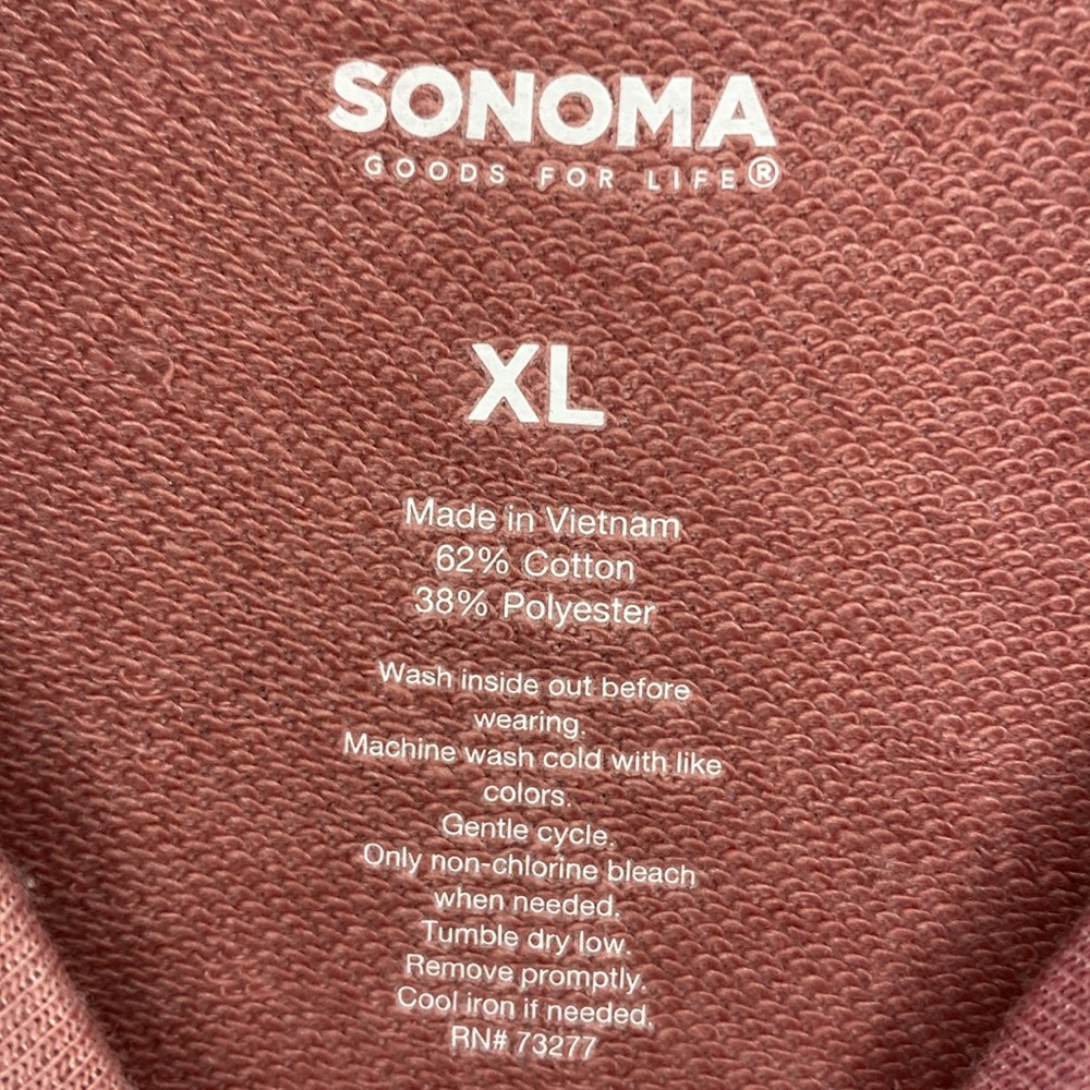 4/$20 floral Sonoma short sleeve sweatshirt - Picture 2 of 5